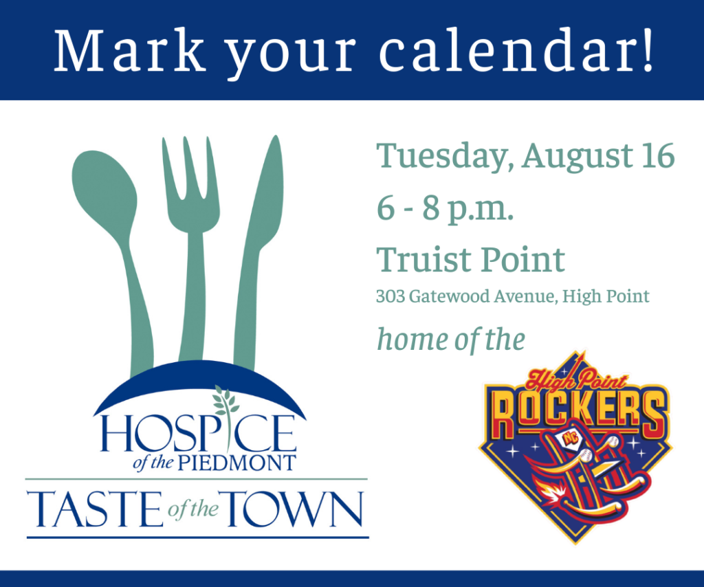 Taste of the Town - Volunteers Needed! - Hospice of the Piedmont